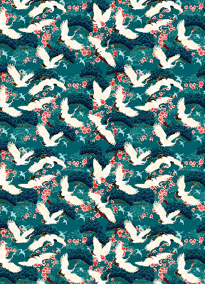 Rolgordijn verduisterend Een zwerm kraanvogels