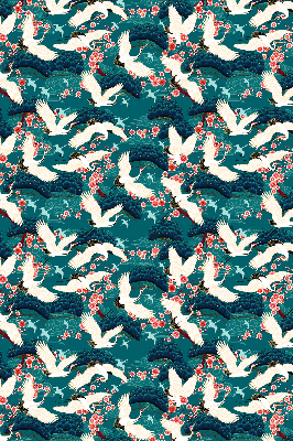 Rolgordijn verduisterend Een zwerm kraanvogels