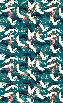 Rolgordijn verduisterend Een zwerm kraanvogels