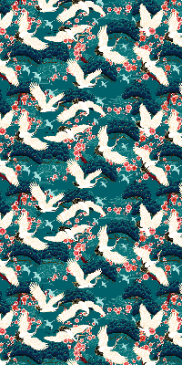 Rolgordijn verduisterend Een zwerm kraanvogels