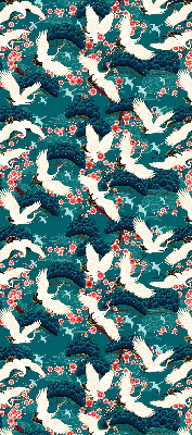 Rolgordijn verduisterend Een zwerm kraanvogels