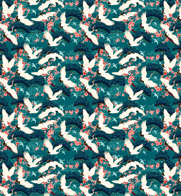 Rolgordijn verduisterend Een zwerm kraanvogels