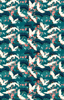 Rolgordijn verduisterend Een zwerm kraanvogels