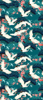 Rolgordijn verduisterend Een zwerm kraanvogels