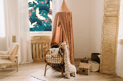 Rolgordijn verduisterend Een zwerm kraanvogels