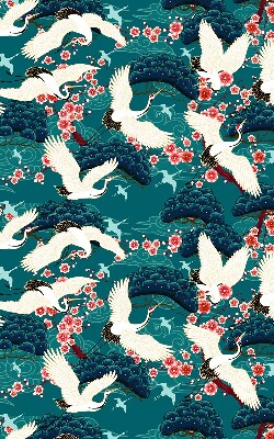 Rolgordijn verduisterend Een zwerm kraanvogels