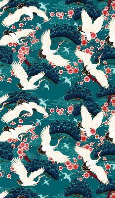 Rolgordijn verduisterend Een zwerm kraanvogels