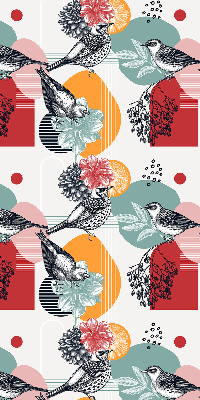 Rolgordijn voor het raam Vogels