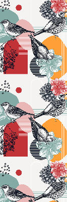 Rolgordijn voor het raam Vogels