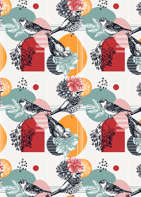 Rolgordijn voor het raam Vogels