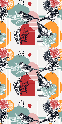 Rolgordijn voor het raam Vogels