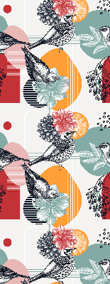 Rolgordijn voor het raam Vogels