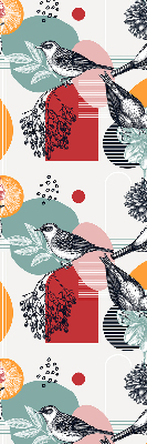 Rolgordijn voor het raam Vogels