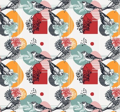 Rolgordijn voor het raam Vogels