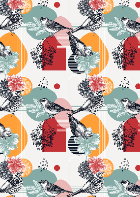 Rolgordijn voor het raam Vogels