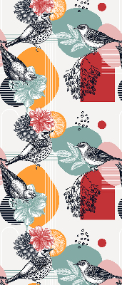 Rolgordijn voor het raam Vogels