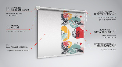 Rolgordijn voor het raam Vogels