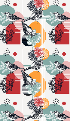 Rolgordijn voor het raam Vogels