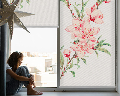 Rolgordijn verduisterend Roze bloem