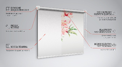 Rolgordijn verduisterend Roze bloem