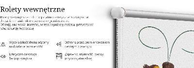 Rolgordijn voor het raam Vogels op een tak