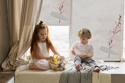 Rolgordijn voor het raam Een verfrommeld stukje papier