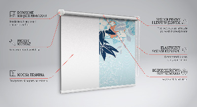 Rolgordijn verduisterend Reiger in bloemen