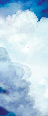 Rolgordijn voor het raam Wolken