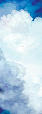 Rolgordijn voor het raam Wolken