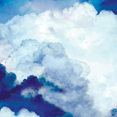 Rolgordijn voor het raam Wolken