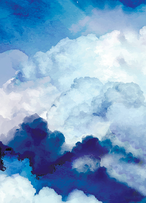 Rolgordijn voor het raam Wolken