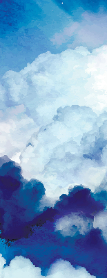 Rolgordijn voor het raam Wolken