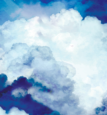 Rolgordijn voor het raam Wolken