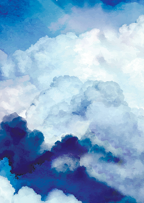 Rolgordijn voor het raam Wolken