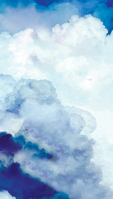 Rolgordijn voor het raam Wolken