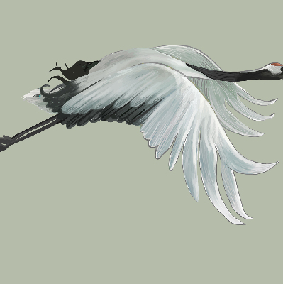 Rolgordijn verduisterend Kraan in vlucht