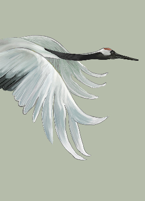 Rolgordijn verduisterend Kraan in vlucht