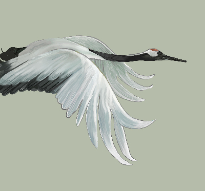 Rolgordijn verduisterend Kraan in vlucht