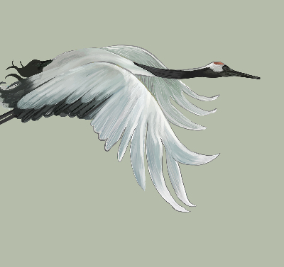 Rolgordijn verduisterend Kraan in vlucht