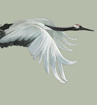 Rolgordijn verduisterend Kraan in vlucht