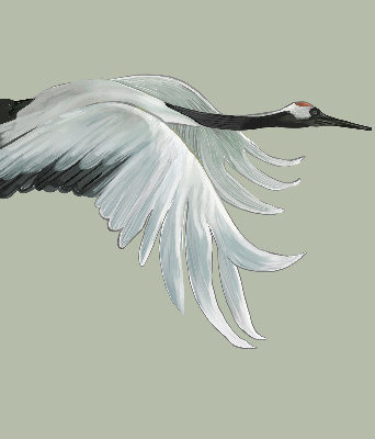 Rolgordijn verduisterend Kraan in vlucht