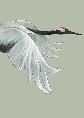 Rolgordijn verduisterend Kraan in vlucht