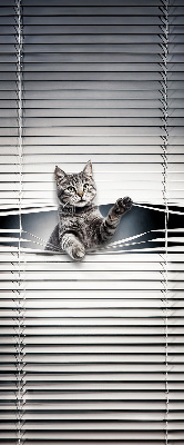 Rolgordijn voor het raam Kat