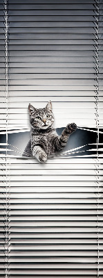 Rolgordijn voor het raam Kat