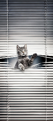 Rolgordijn voor het raam Kat