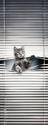 Rolgordijn voor het raam Kat