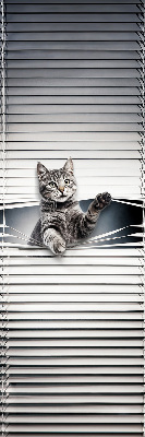 Rolgordijn voor het raam Kat