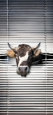 Rolgordijn voor het raam Koe