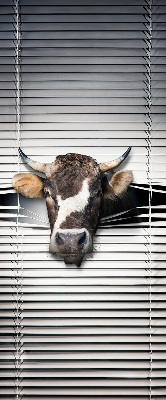Rolgordijn voor het raam Koe