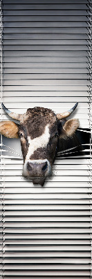 Rolgordijn voor het raam Koe